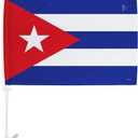 Breeze Decor Cuba Car Flag Regional Nation International World Country Particular Area House Decoration Banner Small Yard Gift Double-Sided, Made in USA