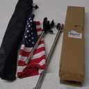 American Boat Flag Pole Kits Marine 12"x18", Stainless Steel Boat Flag Pole with 1x Storage Bag, Adjustable Flagpole Holder with 50 Embroidered Stars American Flag Boat Accessories