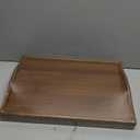 Bamboo Breakfast Tray with Folding Legs - 16.93"12.6" Acacia Wood Finish Bed Tray & Lap Tray, Perfect for Eating Meals, Sofa Snacks, TV Watching & Laptop Working(Dark Brown)