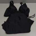 Blooming Jelly Women's High Waisted Bikini Sets Tummy Control Bathing Suit Two Piece Swim Suit 2026 Retro Swimsuit (Black,X-Small)