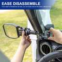 Upgraded Mirrors Doors Off Compatible with Jeep Wrangler JL JLU and Gladiator JT 2024-2026, Quick Release JL Mirror, No Wobble & Quick Removal knob(Not Fit 1986-2023) Patented
