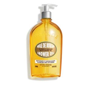 L'OCCITANE Cleansing & Softening Almond Shower Oil, Body Wash & Shaving Base Purifies & Smooths Without Drying Skin, Milky Lather, Nourishing Skincare, 16.9 FL OZ