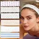 Headband for Women Fashion Hair Non Slip Elastic Hairbands for Workout Yoga Running (Red)