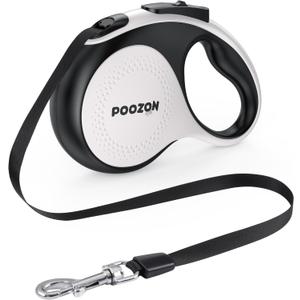 Retractable Dog Leash, 360 Tangle Free, 10 ft Strong Nylon Tap for Pets, Walking Leash for Small and Medium Dogs, Heavy Duty, One Button Break and Lock, Up to 33 lbs