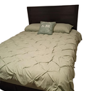 CozyLux King Size Comforter Set , 7 Pieces Pintuck Bed in A Bag Green Comforter King Size, Pinch Pleat Bedding Set with All Season Comforter, Sheets, Pillowcases & Shams