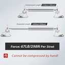 Vepagoo 15 Inch 67Lb/300N Stainless Steel Gas Struts Shock for Boat Hatch, Marine Spring Prop Lift Support with Brackets for RV Bed Cabinet Trap Door Storage Box Lid, 2pcs (1pair)