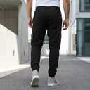 Men's Casual Pants Cotton Pants Recreation,Drawstring Sweatpants in Jogging (Black, M)