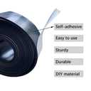 Solid Rubber Strips with Adhesive 1/8 (.125)" Thick X 2" Wide X 10'Long, Solid Rubber Sheet Rolls Self Adhesive for Anti-Slip, Anti-Vibration (2" X10'X1/8")
