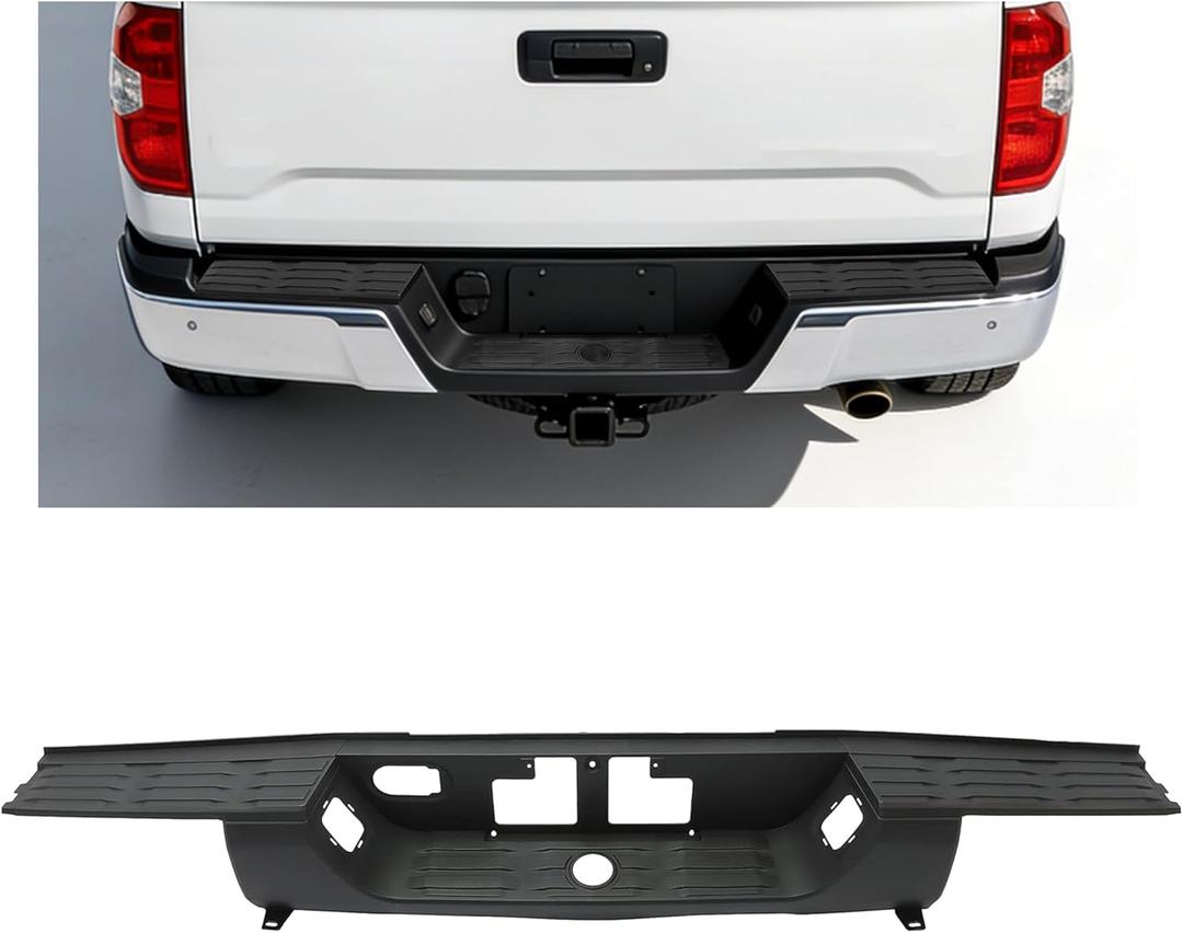 ALMULOO Rear Bumper Step Pad Compatible with 2014-2021 Toyota Tundra Replacement for TO1191104 520570C061 W/O Sensor Hole Bumper Center Top Pad