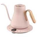 INTASTING Gooseneck Electric Kettle with ±1℉ Temperature Control for Pour Over Coffee & Tea, Quick Heating, BPA-Free Stainless Steel, Built-in Brew Timer, 1500W/ 0.9L (Petal Pink)