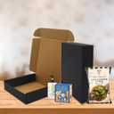 8x8x2 Black Shipping Boxes Set of 20, Corrugated Cardboard Mailers for Product Packaging & Mailing, Recyclable Small Business Shipping Supplies, Gift Boxes for Holiday Birthday Wedding Favors