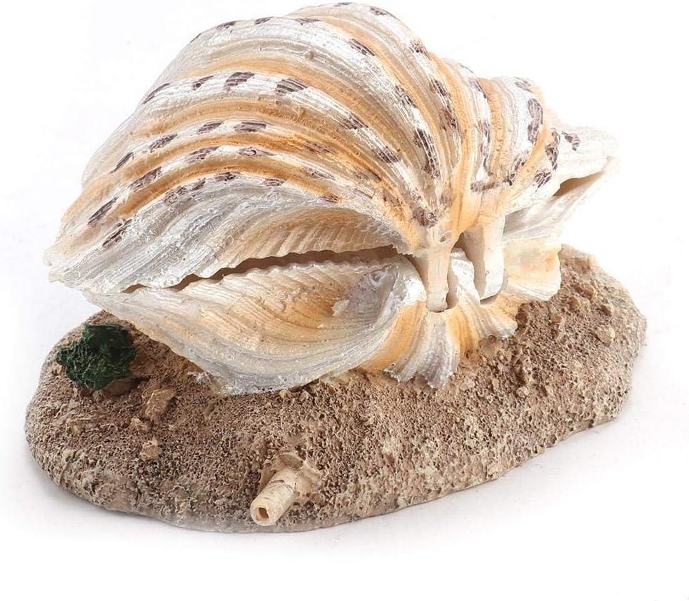 GLOGLOW Fish Tank Shell Pearl Ornament, Aerating Action Coral Reef Decoration Aquarium Artificial Resin Decor for Bubbler GLOGLOW Fish Tank Shell Pearl Ornament, Aerating Action Coral Reef Decoration Aquarium Artificial Resin Decor for Bubbler