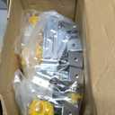Tondiamo Chain Link Insulator Electric Fence Stainless Steel Insulator T Post Extender Wire Holders for Chain Link and Studded T & U-posts Tubing(Yellow,50 Pcs)