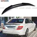 Rear Spoiler Compatible with 2008-2014 Mercedes Benz W204 C-Class, PSM Style Duckbill Fits for C180 C200 C250 C300 C350 C63 AMG, Duckbill Trunk Tail Deck Lid Wing Lip (Glossy Black)