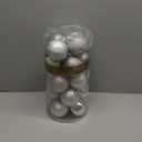 KI Store Silver Christmas Ball Ornaments, 20pcs 3.15-Inch, for Xmas Trees and Holiday Decor - Hooks Included