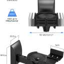 suptek Small Dual Side Clamping Bookshelf Speaker Wall Mounting Bracket for Small Surrounding Sound Speakers, Hold up to 55lbs Black SPM201SB