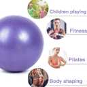 sailupxinyuan Mini Pilates 6 inch Exercise Ball for Yoga,Small Pilates Core Training and Physical Therapy, Improves Balance Home & Gym & Office with Pump(Pink)
