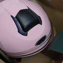 Adult 3/4 Open Face Motorcycle Helmet, Double Visor Motorbike Scooter Ebike Moped Cruiser Helmets for Men and Women DOT Approved (Pink, L)