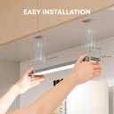 LROLTEF Under Cabinet Lighting Wireless, 2 Pack 11.8 inch 2200mAh 6500K Dimmable Motion Sensor Light Indoor, Rechargeable LED Under Counter Lights for Kitchen, Shelf, Stairs, Closet