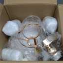 Luupyia Gold Crystal Chandelier Small, Mini Ceiling Light Modern Flush Mount Crystal Chandelier Hallway Overhead Light Fixtures Ceiling for Hallway Bedroom Hall Living Room E26