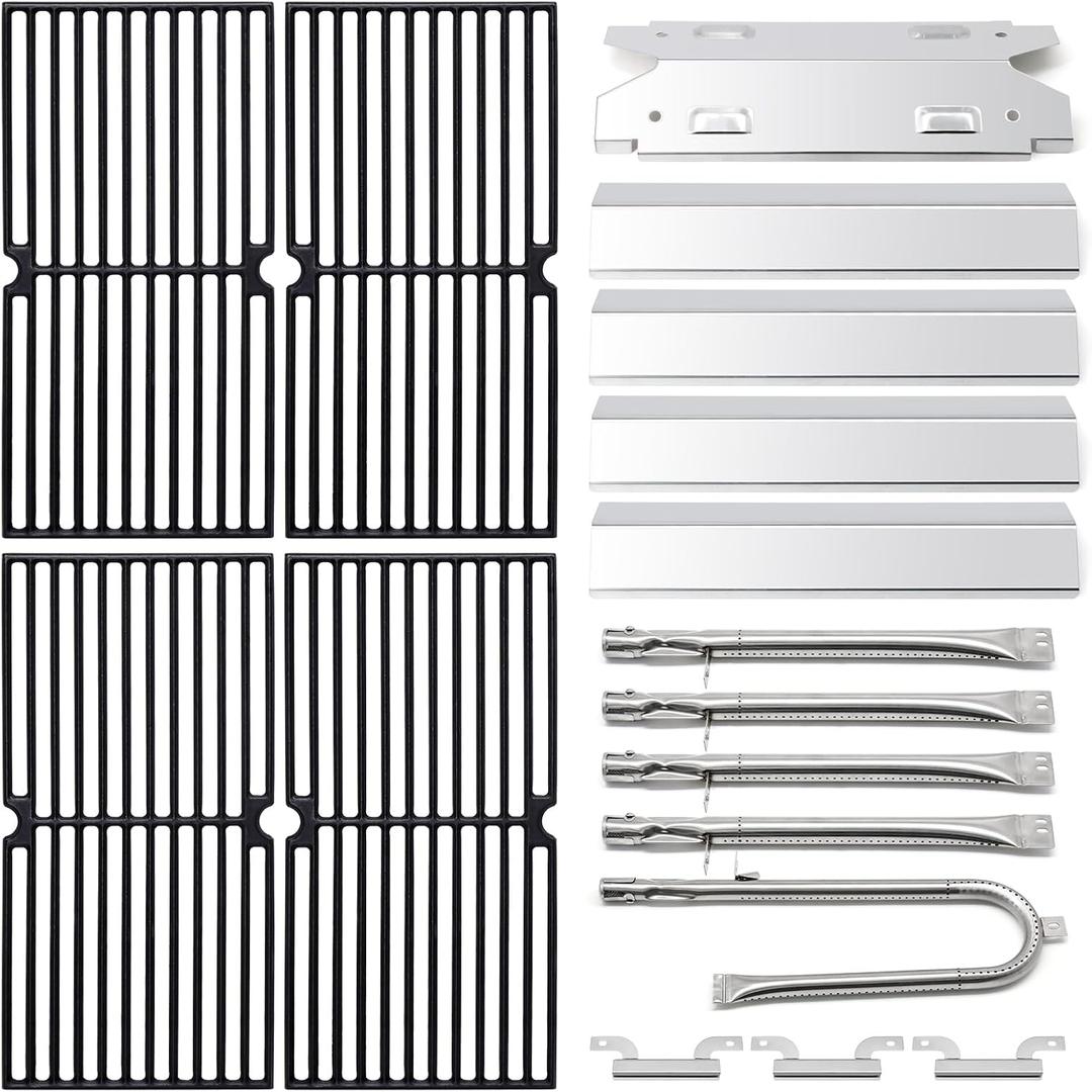 Adviace Grill Replacement Parts for Brinkmann 810-3660-S, Replacement Grates, Heat Plates, Carry Over Tube and Burner Kit for Brinkmann Grill 810-3660-S, Brinkman 810-3660-S
