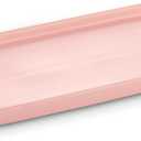 Ceramic Sink Tray, Bathroom Counter Tray, Bathtub Tray, Cosmetics Dish, Candle Tray, Perfume Shampoo Liquid Soap Tray Simple Style Design Suit for Bathroom and Kitchen (Pink)