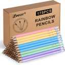 ZWlOT Wood-Cased Pencils, Pre Sharpened Pencils, 175 Count #2 HB Pencil with Eraser Bulk, School Classroom Teacher Supplies Gifts (Pastel Colors)