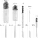 MR.SIGA 5 Pack Bottle Brush Cleaning Set with Storage Holder, Cleaning Brushes for Long Narrow Neck Bottles, Water Bottles, Baby Bottles, Tumblers, Drinking Glasses, Strews