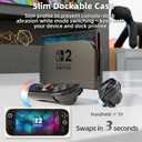2 x DaierTek Dockable Case for Nintendo Switch 2 2025 Black Hard Slim Dock Cover Split Protector Compaticble with Nintendo Switch2 & Joy-con