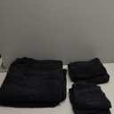 GLAMBURG Ultra Soft 8-Piece Towel Set - 100% Pure Ringspun Cotton, Contains 2 Oversized Bath Towels 27x54, 2 Hand Towels 16x28, 4 Wash Cloths 13x13 - Ideal for Everyday use, Hotel & Spa - Black