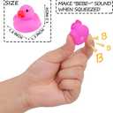 144-Pack Mini Rubber Ducks Set, Mini Colorful Rubber Duckies Bath Toy for Child,Float & Squeak Tiny Ducks Pool Toy Set for Kids Party Favors,Birthday Party Supplies,Prize Rewards