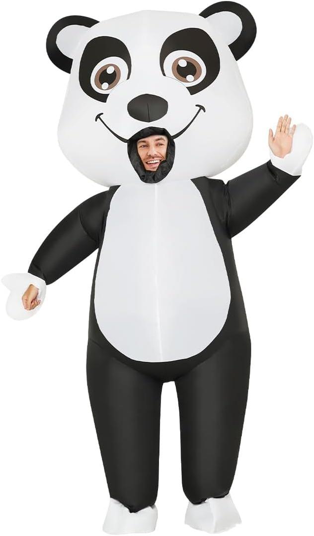 COMIN Inflatable Panda Costume for Adults - Blow Up Panda Costume 72" Full Body for Halloween Party