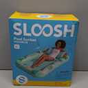 SLOOSH Inflatable Tanning Pool Lounger Float, 70" x 46" Pool Floats Adult with Pillow, 4 in 1 Suntan Tub Raft Floatie,Sunbathing Bed Lounge for Water Blow Up Ball Pit Party Gifts, L-Aqua Blue