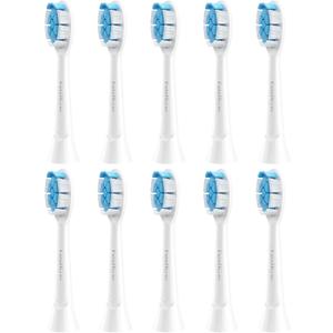 Toothbrush Replacement Heads for Philips Sonicare Diamondclean Electric Sonic Tooth Refill Brush Head, 10 Pack White