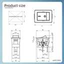 JD 2pcs Power Switch 6A 125V/250V AC Boat Rocker Switch ON/Off Switch 2Pins Toggle Switch with UL Certificate