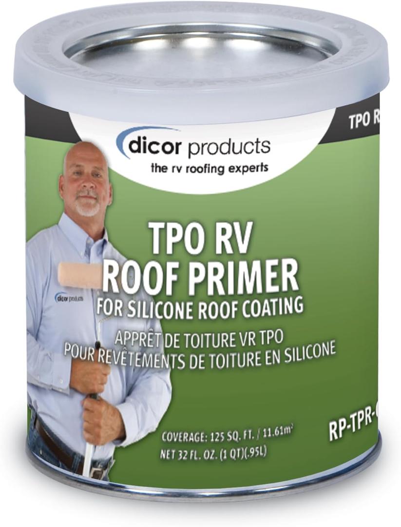 Dicor RP-TPR-Q TPO Roof Primer - 1 Quart | Adhesion Promoter for Silicone Coating