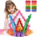 TOMYOU 400 Pieces Building Blocks Kids STEM Toys Educational Building Toys Discs Sets Interlocking Solid Plastic for Preschool Kids Boys and Girls Aged 3+, Safe Material Creativity