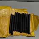 10 Pack 1/2 Inches x 8 Inches Black Malleable Steel Nipples Fitting, DIY Steampunk Industrial Vintage Style.