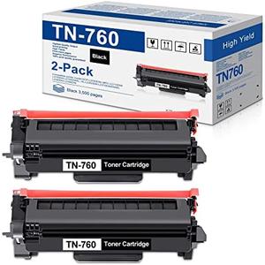 TN760 High-Yield Black Toner Cartridge Twin Pack, TN760 1 PK, Replacement for Brother TN-760 TN-730 Toner for HL-L2350DW L2395DW L2390DW L2370DW MFC-L2750DW MFC-L2710DW DCP-L2550DW Printer