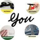 3 x Love You Bye Wood Signs Wall Decor 43",Home Decor with Cats Cute Signs,Modern Entryway Hallway Wall Boho Art Decorations Express Love and Warm Family Door Decor Sign