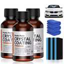 Plating Refurbishing Agent, Crystal Coating for Car Plastic Parts,Car Plastic Plating Refurbishing Agent,Nano Coating Agent,Cars Plastics Restorer for DIY, Automotive, 30ml(3pcs) (EXP 12/31/26)