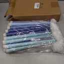 Baquler 24 Pcs 11'' Blue Flameless Taper Candles Battery Operated Candles LED Plastic Gradient Flickering Candlesticks for Wedding Church Dinner Home Christmas Party Decor