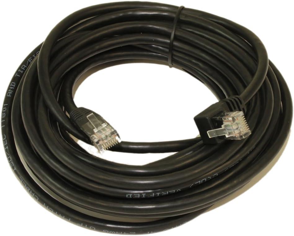 MyCableMart 25ft Cat6 Angled-UP Ethernet RJ45 Patch Cable, Non-BOOTED, Black