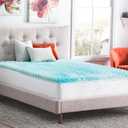 Linenspa 3 Inch Gel Memory Foam Mattress Topper – Egg Crate Style, Reversible for two feels – Promotes Airflow & Relieves Pressure Points – Twin XL