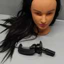 Hairingrid 26"-28" Mannequin Head Hair Styling Training Manikin Cosmetology Doll Head Synthetic Fiber Hair and Free Clamp Holder (Black)