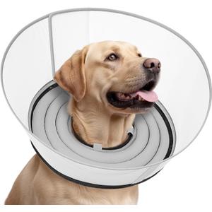 Raised Dog Cone Collar Alternative After Surgery, Soft Dog Cone for Small Medium Large Breeds to Stop Licking, Pet Neck Donut Collar After Surgery