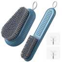 2PCS Heavy Duty Nail Brush for Cleaning Fingernails, Blue Fingernail Scrub Brush Durable Stiff Bristles Nail Hand Scrub Brush Toenail Brush Fingernail Brushes for Men Women Mechanics