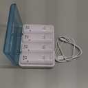 Rechargeable 4 Pack Battery Pack for Wii/Wii U Remote Controller,2800mAh Replacement Batteries and 4 Ports Charger Station for Wii/Wii U Remote Controller Battery Pack,wii Remote Charger-BURFLO