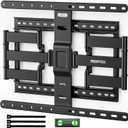 MonTEK Ultra Slim TV Wall Mount for 43-90 Inch TVs | 1.1" Thin Low Profile Full Motion Bracket | Dual Swivel Articulating Arms with Tilt | Max VESA 600x400mm | Holds 132lbs | Fits 16"/18" Studs