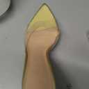 WYUETRA Women's Clear Pointed Toe Slingback Stilettos Heel Sandals Fashion Sexy Comfortable Summer Open Toe Backless Slip On Dress Slides Sandals for Casual Outdoor Party Work Wedding (Gold,8)